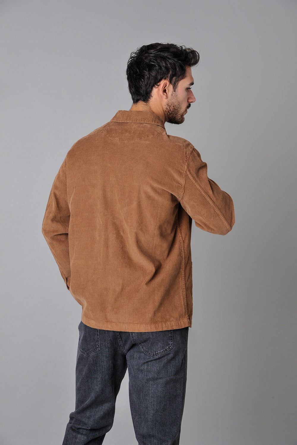 Cord field jacket in caramel